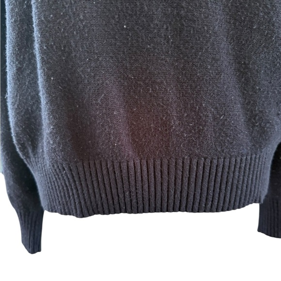 Rae Dunn Black Peace pullover sweater Size Large - Picture 2 of 7